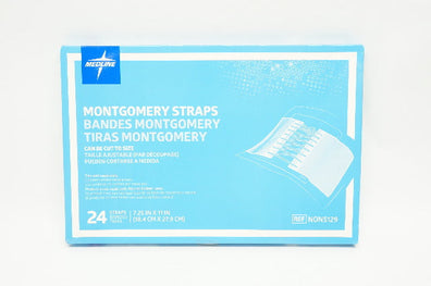 Medline NON5129 Montgomery Straps 7.25 inch x 11 inch - Box of 20